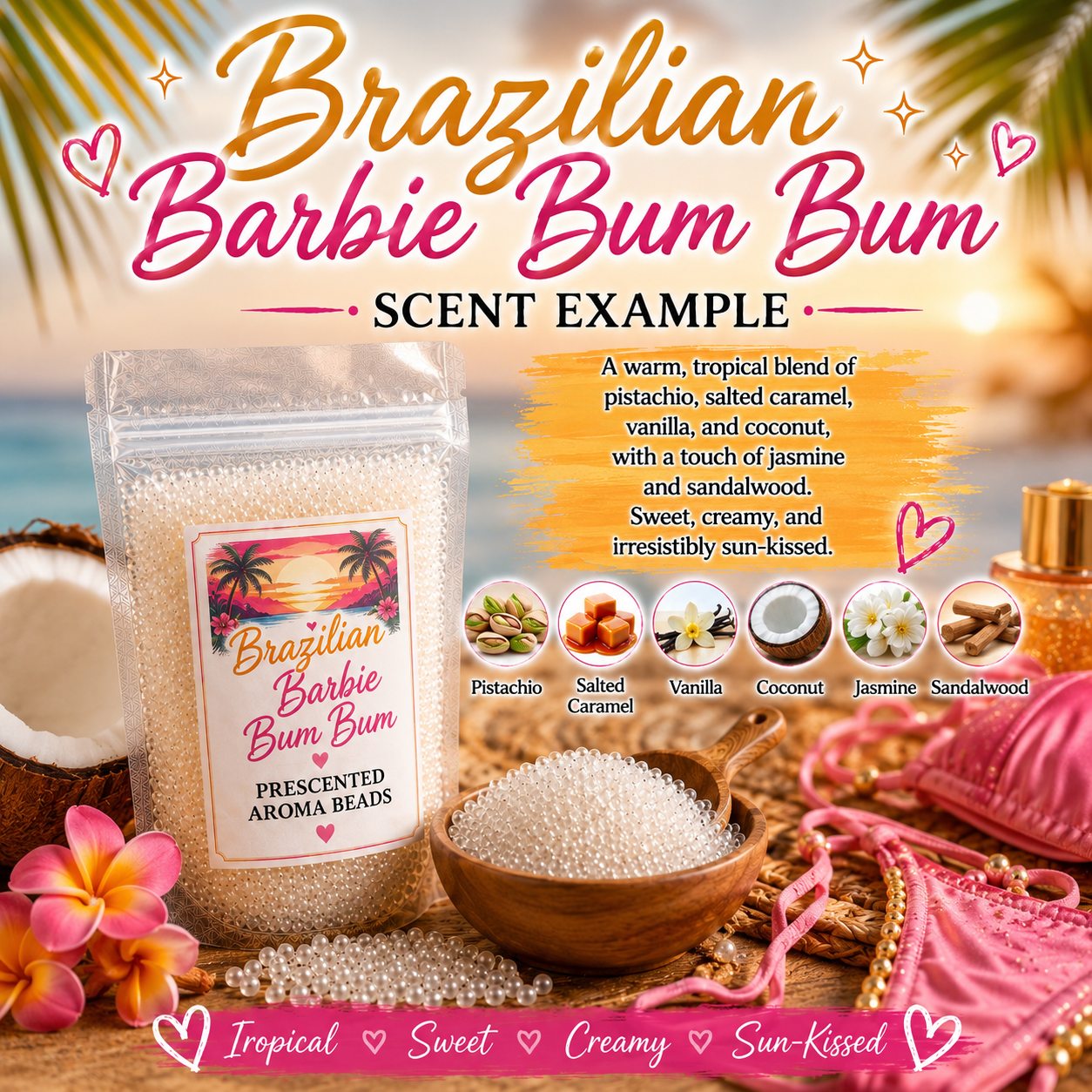Brazilian Barbie Bum Bum Type Pre-Scented Aroma Beads
