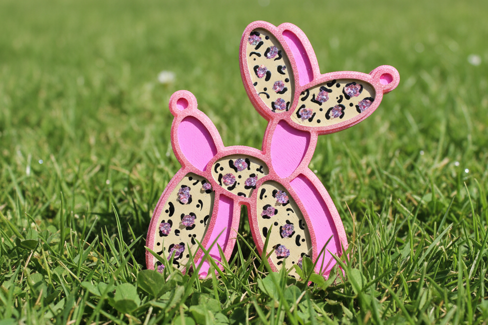 Leopard Print Balloon Dog Car Freshie