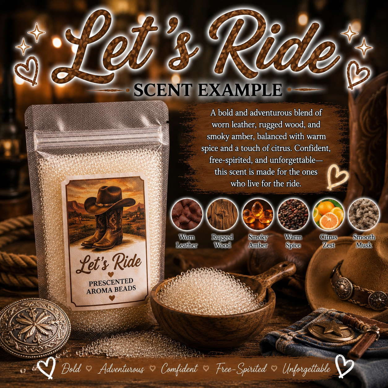 Let's Ride Type Pre-Scented Aroma Beads