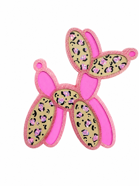 Leopard Print Balloon Dog Car Freshie