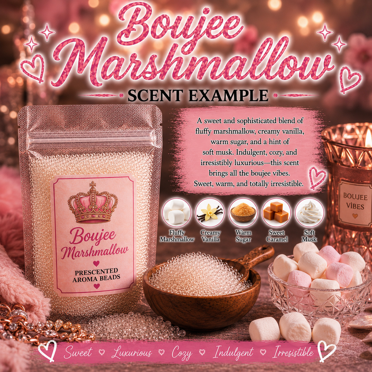 Boujee Marshmallow Type Pre-Scented Aroma Beads